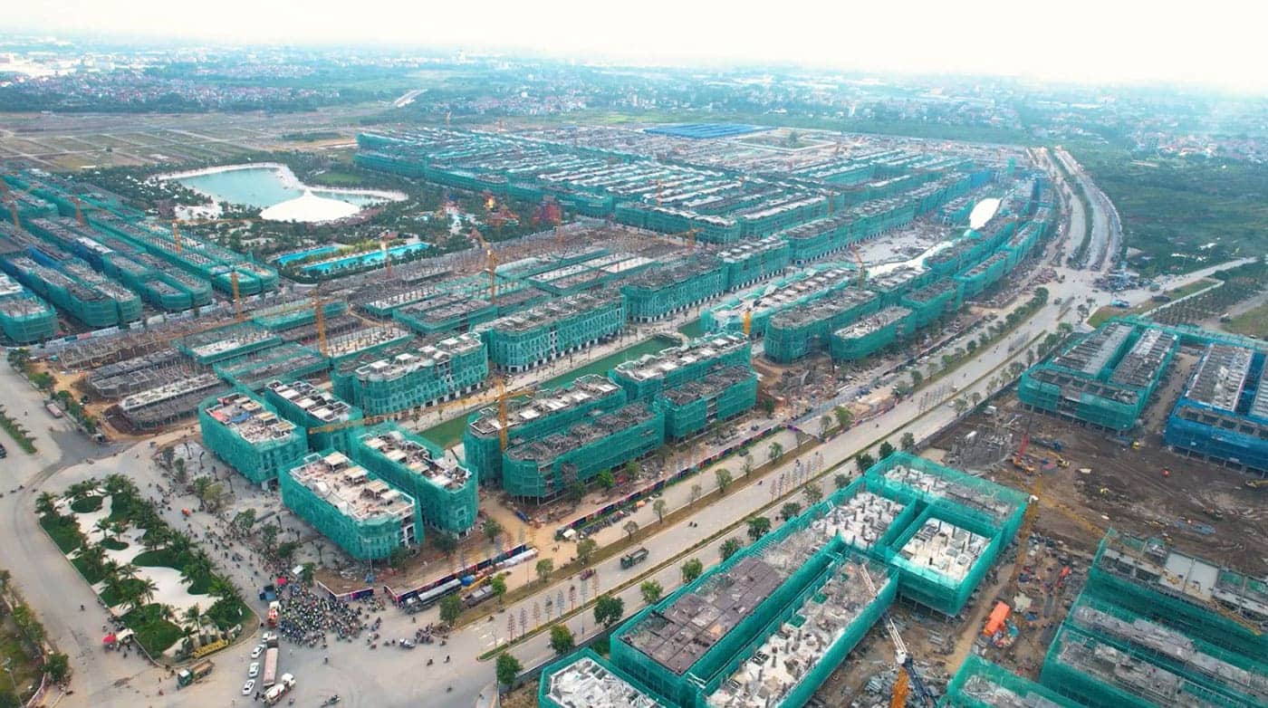 Phân khu K-Town (góc phải ảnh) nằm đối diện phân khu The Venice (phía trái) qua vành đai 3,5.