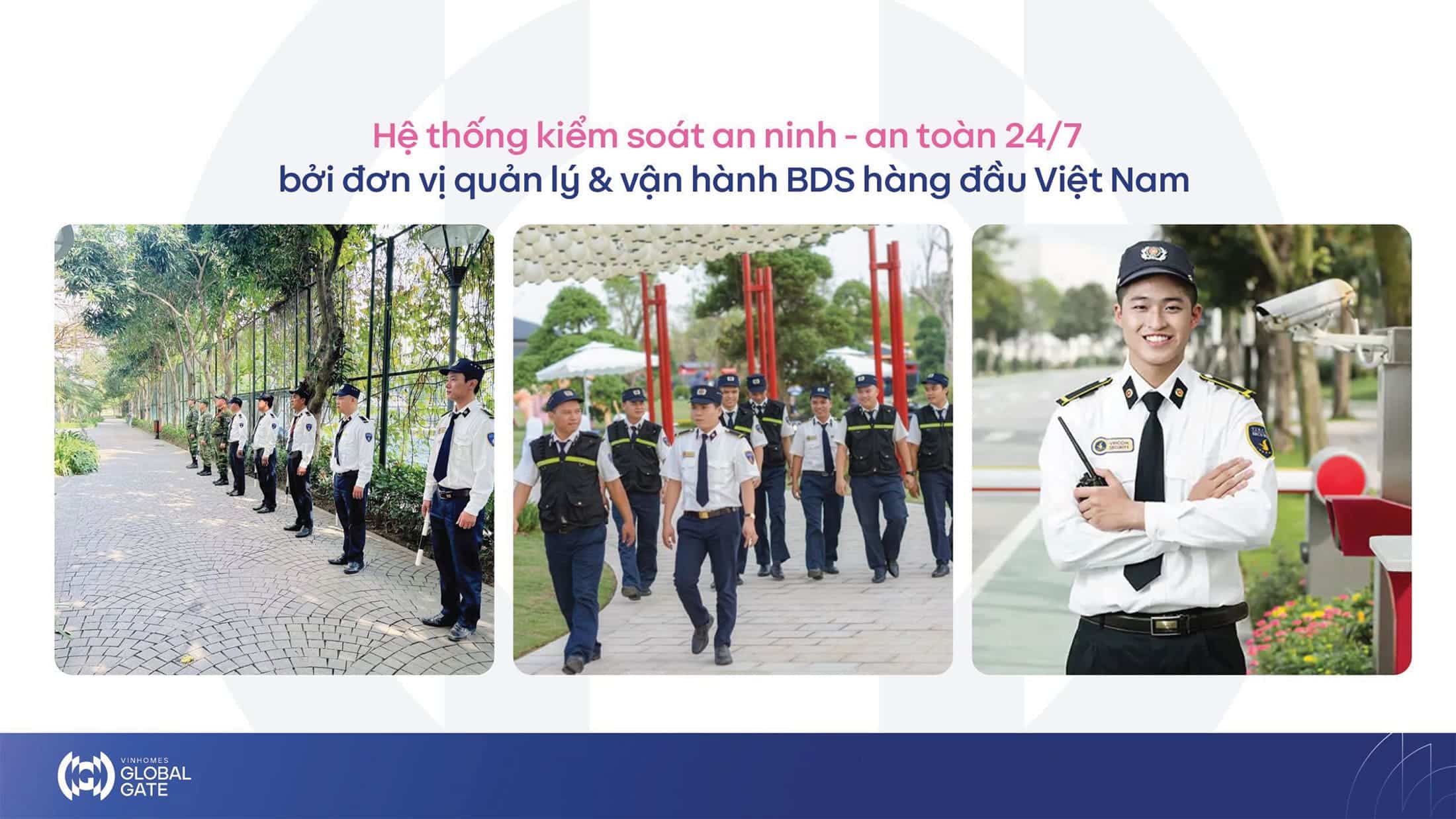 Hệ thống kiểm soát an ninh, an toàn 24/7.
